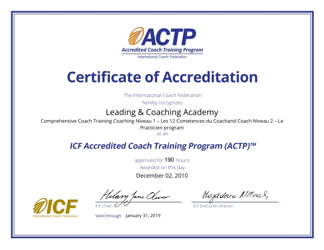 International Coach Federation - ACTP